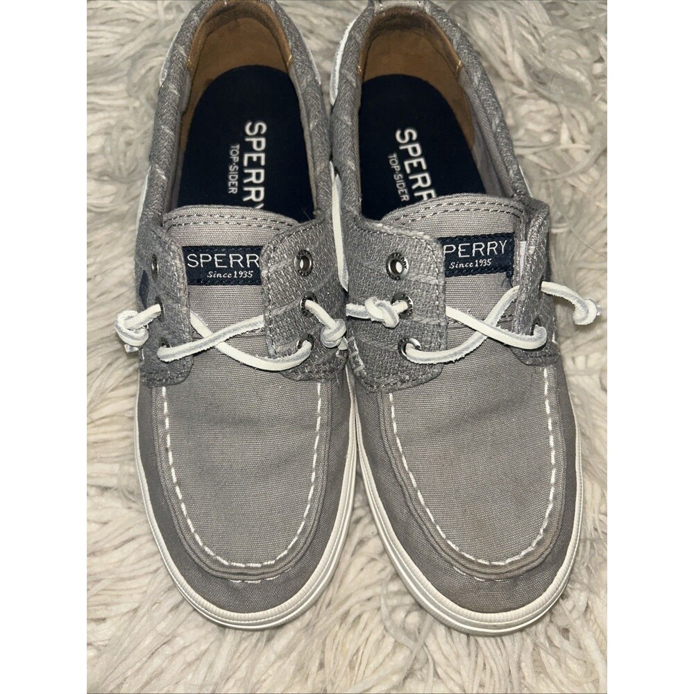 Sperrys Women’s Top Siders Shoes Grey Size 6 Fisherman Coastal